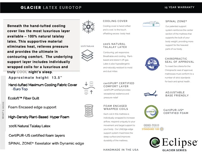 Eclipse Glacier Natural Organic Latex 3